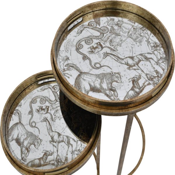Constellation Map Set of 2 Side Tray Tables