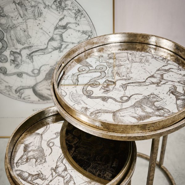 Constellation Map Set of 2 Side Tray Tables