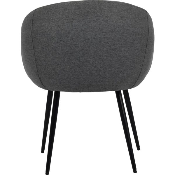Langley Dining Chair in Smoke Grey Fabric