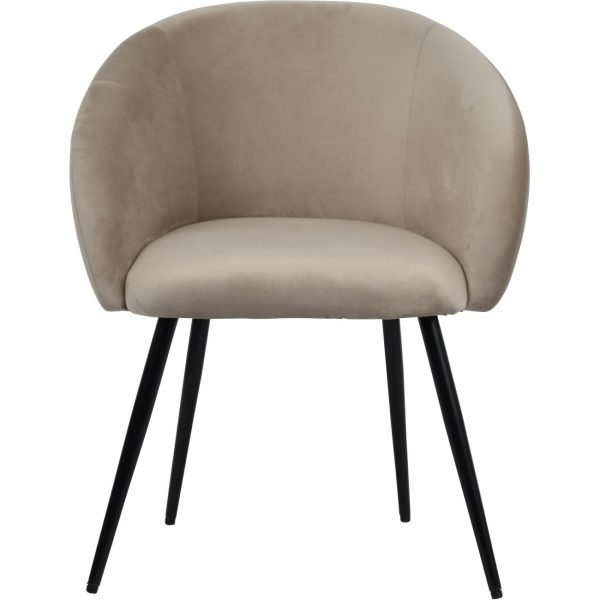 Langley Dining Chair in Smokey Taupe Velvet