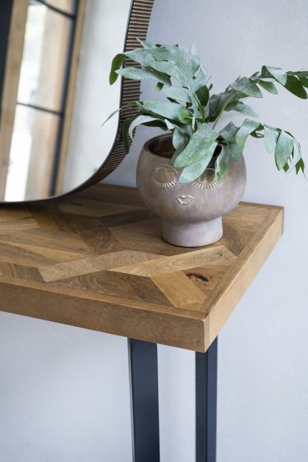 Marston Geometric Wooden Hall Console Table