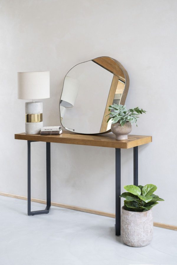 Marston Geometric Wooden Hall Console Table