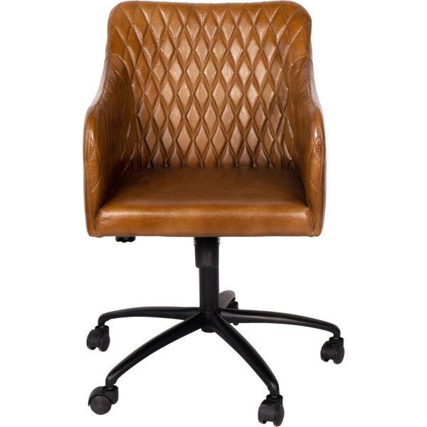 Maxwell Leather Office Chair in Cognac