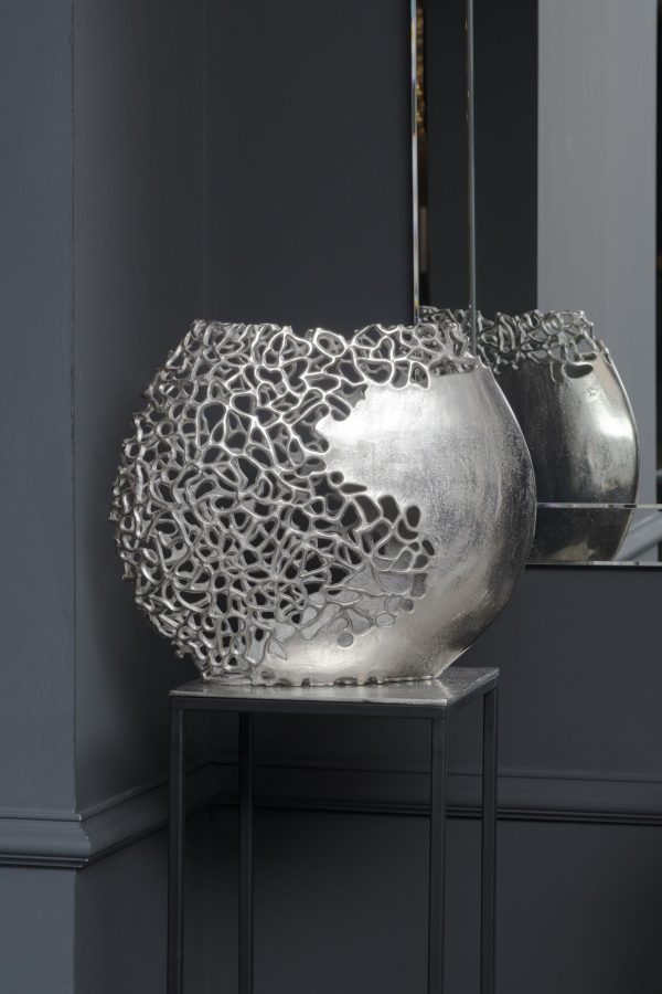 Apo Coral Ellipse Aluminium Vase