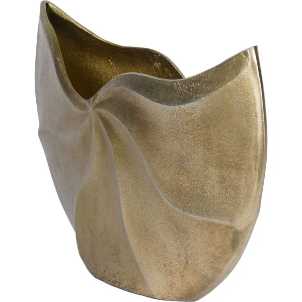 Cast Aluminium Swirl Texture Vase
