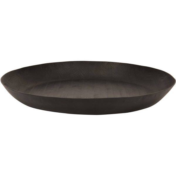 Herringbone Graphite 36cm Round Platter