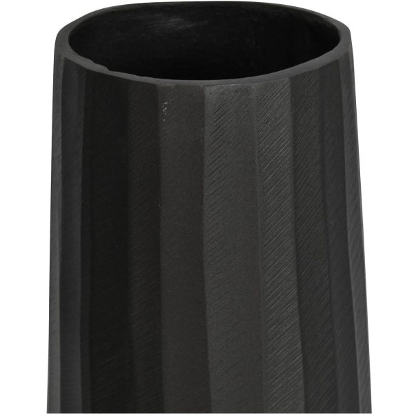 Iconic Ripples Graphite Aluminium Tapered Vase 70cm