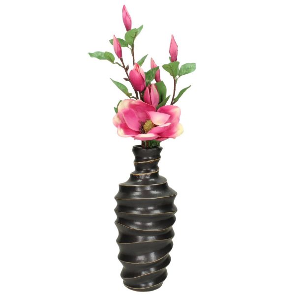 Vase Stoneware Black 30.3cm