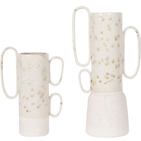 Zahara Handled Ceramic Vase set